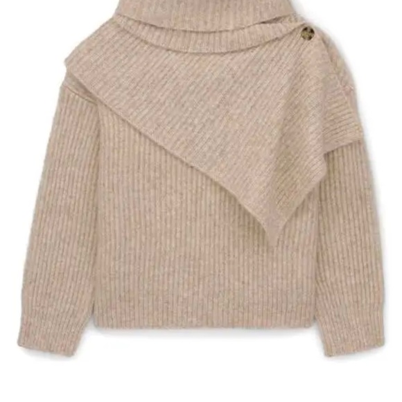 Thakoon Sweaters - NWT Thakoun Chunky Knit Turtle Neck Scarf Sweater Size M